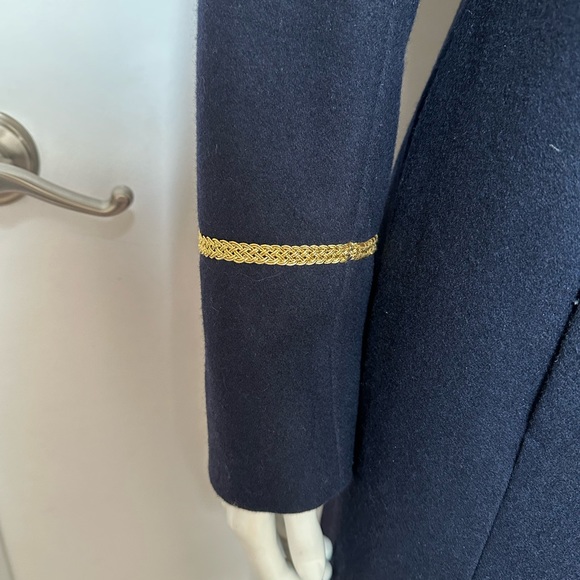 Sam Edelman military coat wool coat elegant gold royal buttons uniform stripes - Picture 6 of 13